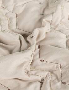 200 Thread Count Double-Sided Bedspread Set (Double/Queen/King/Single) Embroidered 3-Piece Luxury Decor - 卡其色 - 查看 5