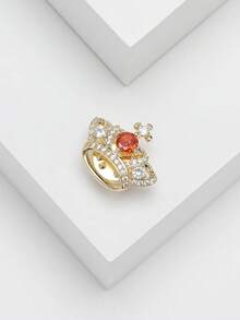Trâm cài áo hình vương miện bằng đồng đính đá Zirconia sang trọng dành cho nữ, unisex, thời trang, thích hợp làm ghim cài mũ, trang sức dự tiệc, phụ kiện quần áo/huy hiệu kỷ niệm họp mặt bạn bè, quà tặng mới. - Vương miện đồng (8012) - Xem 5