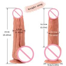 8.3 Inch Realistic Dildo Wide Thick Dildoes Silicone Huge Penis G-Spot Massager With Strong Suction Cup Adult Sex Toys For Women Masturbators - 均碼 - 查看 3