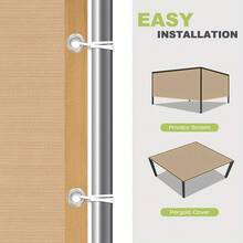 1片黄色防紫外线遮阳网，高密度透气防晒，多功能户外防雪网，高密度防紫外线，防雪防霜，适用于庭院、野餐、停车场、花园、阳台、走廊、海滩、院子和屋顶，安装简便，加固边角，耐用边缘，适合春夏季节，防晒，户外活动，露营，婚礼，家居必备，旅行伴侣。 - 彩色 - 查看 5