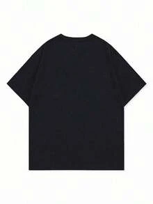 Simple Studio | Minimalist Printed Short Sleeve T-Shirt For Men | Suitable For Summer Wear | Comfortable And Breathable | Style - Black - View 4