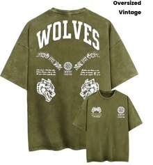 Topstops2026Darc Wolf Costume Retro Washed Men's T-Shirt, Perfect For Fitness And Weight Training, Loose-Fitting Summer Gym T-Shirt, Featuring 3D DesignDarc Sports Design Looseandcomfortable,Casualandeasy-Goin,Whitetops,Valentinesdayfit,Mardigras,Summertops,Clearancesaleforwomen,Valentinefitsforwomen,Womentops, Fairycore, , FitselegantdewomanLoose And Comfortablesummer Topssummer Tops - Army Green - View 10