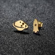 1 Đôi Khuyên Tai Hình Tên Lửa và Vệ Tinh Bằng Thép Không Gỉ Thời Trang Hình Hành Tinh Hình Tàu Vũ Trụ Dành Cho Nữ Trang Sức - GED135 - Xem 10