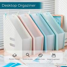 1 Hộp đựng hồ sơ mở rộng, hộp đựng hồ sơ đứng, hộp đựng hồ sơ để bàn, hộp đựng hồ sơ PP mờ, khe cắm bút tích hợp, hộp đựng hồ sơ di động, hộp đựng hồ sơ để bàn, hộp đựng hồ sơ để bàn, dung tích lớn 13 ngăn, chất liệu PP mờ, thiết kế đứng thẳng, tay cầm khoét lỗ tiện dụng. - Nhiều màu - Xem 1