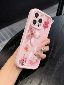 1 Ốp lưng điện thoại TPU chống rơi họa tiết hoa ly hồng đơn giản kiểu Ins, tương thích với điện thoại Apple, tương thích với Apple 16Pro Max/15plus/14/13/12/11/8P/XSMAX - Hồng - Xem 2