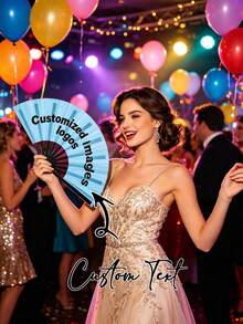 Personalized Custom Folding Fans Men/Women Rave Fan,Summer Beach Fans With Custom Text YASSS Fan,Kung Fu Tai Chi Hand Fan Black Vintage Foldable Hand - Multicolor - View 3