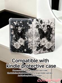 Funda protectora de tableta con diseño de mariposa 2D, adecuada para iPad Air 8 (M4) 2026 (11/13 pulgadas), Air 11 pulgadas M3 2025/M2 2024, Air 5ta generación 2022, (A16) 11 pulgadas 11va generación 2025, Galaxy Tab, Kindle Paperwhite 12a generación 2024. Panel trasero transparente, patrón de moda, función de suspensión/activación automática, protección con amortiguación de aire, adecuada para regalos y uso en la oficina. - Multicolor - Ver 9