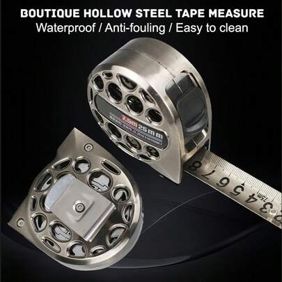 Retractable Tape 25FT Stainless Steel Measuring Tape With Double-Sided Scale Waterproof Portable Retractable Measure Ruler For Household Agricultural Industrial Woodworking
