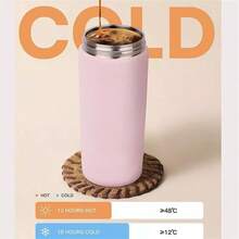 Insulated Stainless Steel Water Bottle With Straw For Sports And Travel, 24oz, Foggy  (Black) - Hồng - Xem 6
