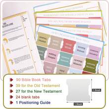 90 Pieces Pink Bible Tabs For Women, Cute Large Print Bible Bookmarks Index Tabs Study Supplies Guide Kit, Small Baptism Christian Gifts For Men Beginner Easy To Read, Gifts For Easter Mother's Day - Haze Morandi - View 10