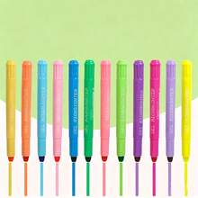 Bộ 6 bút dạ quang gel màu neon, không lem mực, thích hợp cho việc viết nhật ký, học tập và sáng tạo nghệ thuật chuyên nghiệp. - Bộ - Xem 8
