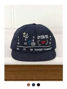 Mũ lưỡi trai chữ cái cổ điển, Mũ snapback đa năng bốn mùa dành cho sinh viên, Mũ lưới vành rộng thoáng khí, Mũ vành phẳng thêu chữ màu tương phản phong cách đường phố skater hippie chicks, Phù hợp với khuôn mặt nhỏ nhắn, Thích hợp cho lễ hội, du lịch. - Nhiều màu - Xem 13