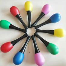 3/5/15 Pcs Plastic Music Sand Ball Rattle Grip Training Toy Plastic Egg Shaker, Orff Percussion Instrument, Sand Hammer - Christmas KVT Party, Perfect For Classroom Music Or Playing At Home, Great For Creating Atmosphere And Making Noise. - Multicolor - View 7