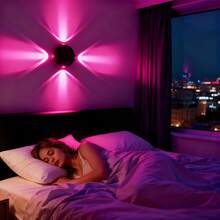 Lámpara de pared LED, accesorio de iluminación montado en la pared para dormitorio, sala de estar y pasillo - Negro - Ver 5