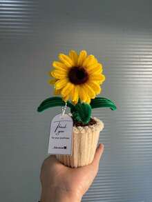 Agente de limpieza de tubos hecho a mano: Palito de pelusa, estambre, adecuado para manualidades y artesanía DIY, decoración de fiestas, palito de pelusa, cuerda de pelusa, palito de pelusa, adecuado para manualidades DIY, decoración de bodas y fiestas, set de regalo de ramos de girasol y tulipán (naranja-amarillo) - Serie naranja-amarilla - Ver 8