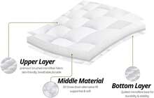 Aafan Hotel Quality Mattress Topper 10cm / 4 Inch Thick Deep Topper Soft & Fluffy Single Double King - 白色 - 查看 9