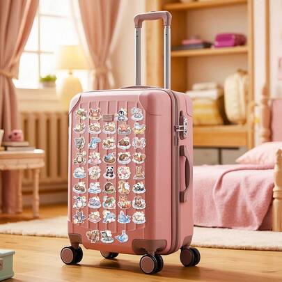 50-Piece Watercolor Forest Animal Sticker Set-Cute Animal Stickers Perfect For Decorating Nurseries, Creating Scrapbooks, And Decorating Water Bottles; Made Of Waterproof Vinyl; 2026 Top Children's Stationery