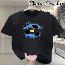 Casual Fashion Style Personalized Outdoor Activities Home Wear Shopping Daily Wear For Going Out All-Season Casual Wear Football Pattern Summer Comfort Unique Design Sports And Fitness Unique Style Cou - Black - View 1