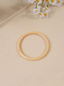 Bộ 4/1 vòng tay tròn kiểu cổ điển tối giản bằng acrylic và nhựa, phù hợp cho nữ giới đeo hàng ngày, có thể đeo chồng lên nhau, là lựa chọn quà tặng hoàn hảo cho các dịp lễ. - Màu trắng đục dày - Xem 4