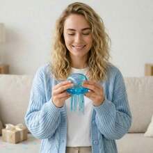 Nee Doh Jellyfish Squeeze Toys, Drop Malt Sugar Balls Relieve Stress, Sensory Toy With A Super Solid Squish For Adult, Squishy Ultra Squishy And Moldable Slow Rise (#Purple) - #Blue - 查看 4