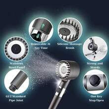 An Ion Drops Showerhead, The 2025 Model Of Filtered Showerhead, Featuring A Handheld Filter Shower With Adjustable Settings And A Hose - A - View 2