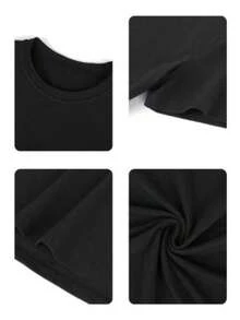 Men's Crew Neck T-Shirt With A Stylish Print, Perfect For Everyday Wear, Outings, Casual Occasions, Travel, And Family Gatherings. Men's Casual Short-Sleeve T-Shirt, Ideal For Vacations. | Minimalist Print With Palm Tree And Sun Design | Exquisite Design | Summer Essentials | Multifunctional And Stylish - 黑色 - 查看 10