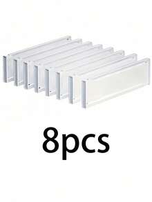 8 vách ngăn ngăn kéo điều chỉnh được, dụng cụ sắp xếp ngăn kéo bằng nhựa, vách ngăn mở rộng, thích hợp cho nhà bếp, phòng ngủ, bàn trang điểm, lưu trữ tùy chỉnh cho dụng cụ, mỹ phẩm, quần áo, lắp đặt dễ dàng không cần dụng cụ, thích hợp cho văn phòng tại nhà, xe RV và căn hộ. - Nhiều màu - Xem 14