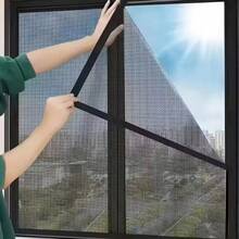 Màn chống côn trùng cửa sổ màu đen, dễ lắp đặt bằng khóa dán, lưới chống muỗi/ruồi/bọ, rèm cửa trong nhà thoáng khí. - Cửa sổ màn hình đen - Xem 18