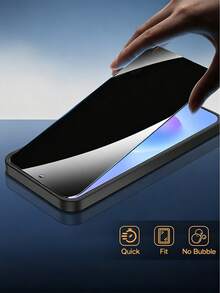 Bộ 2 miếng dán bảo vệ màn hình, bên trái và bên phải, giúp bảo vệ sự riêng tư của bạn, tương thích với Samsung A57/A37/A27/S24FE/S23FE/S21FE/S20FE/A56/A55/A54/A53/A52/A51/A36/A35/A34/A33/32/A31/A26/A25/A24/A23/A22/A21/A17/A16/A15/A14/A13/A12/A07/A06/A05 và các dòng máy khác. - màu đen - Xem 6