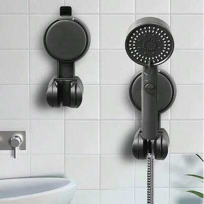Giá đỡ vòi sen cầm tay di động có thể tháo rời, giá treo vòi sen cầm tay gắn tường, phụ kiện phòng tắm đa năng tiện dụng với băng đô treo, thích hợp sử dụng hàng ngày cho gia đình.