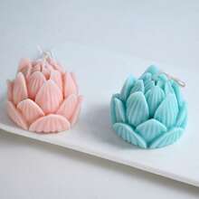 3D Lotus Aromatherapy Plaster Decor Silicone Mold DIY Flower Handmade Soap Resin Diffuser Stone Ornament Multi-Function Mold - Lotus - View 2