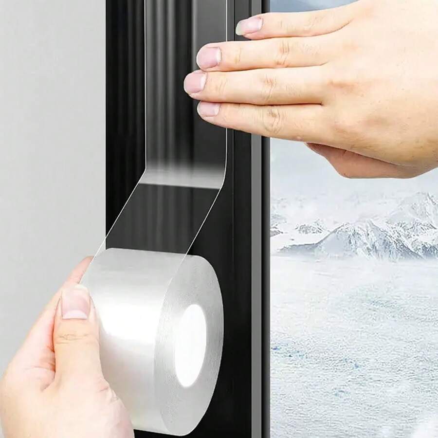 Window Insulation Tape For Winter Heavy Duty Weather Stripping Sealing Film Tape Draft Stopper 3 In X 105 Ft Keep Warm & Save Energy Easy Apply & Remove For Doors And Windows - A-White - View 1