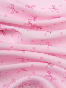 1pc Simple Printed 70cm Square Scarf, New Spring Bandana For Women, Versatile Waist Tie, Headband, Fashion Neckerchief,Holiday,Travel Essential - Baby Pink - View 5