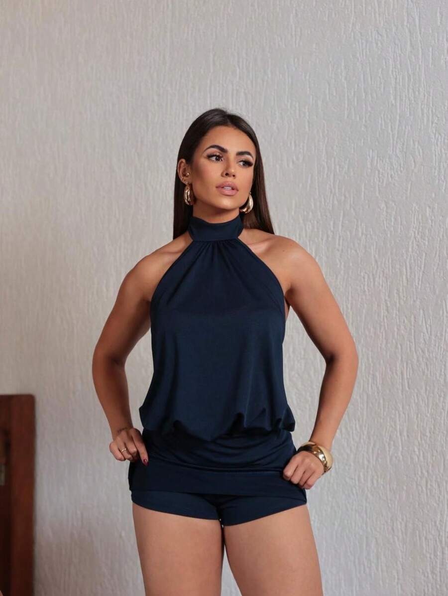 Women's Short Dress - Azul Marino - Ver 1