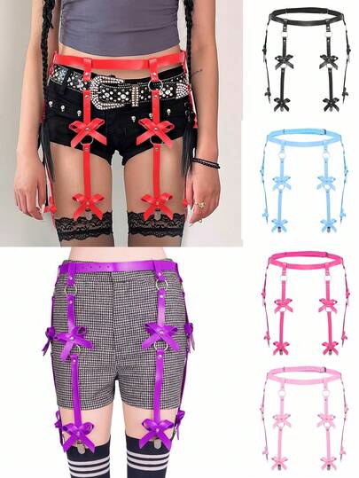 Dây nịt chân kiểu Punk, dây xích da đùi kiểu bon bon, dây nịt chân kiểu Gothic, dây nịt eo dự tiệc rave.