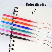 100 piezas por set de bolígrafos borrables de alta calidad de 6 colores, mango resistente al agua de 0.5mm, pegamento borrable mágico, muy adecuado para bocetos, diseños, manualidades de scrapbooking, regalos de maestros, papelería de oficina escolar, súper asequible, set familiar - multicolor - Ver 5