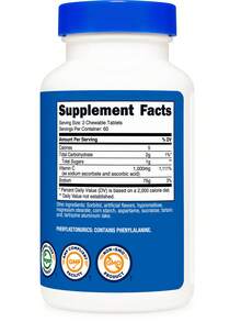 Nutricost Vitamin C Chewable (1,000mg) 120 Tablets - Vegan, GMO-Free, 60 Servings - 120抽 - 查看 5
