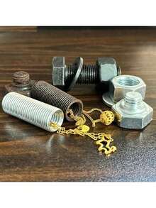 1pc Metal Bolt Safe, Diversion Stash Hide Valuables, Clever Design Totally Stealth, Container 2.17 Inch Length - A - View 7