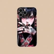 Funda de Teléfono Móvil con Diseño de Tatuaje de Moda para iPhone 17 16 15 14 13 12 11 X XR XS Air Pro Max Plus Mini, Transparente y Colorida, de Lujo - Clear06 - Ver 2
