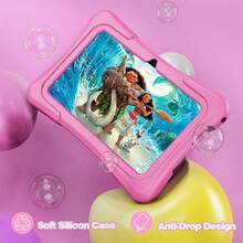 Qetupa 7-Inch Children's Tablet PC, Android 13, 2GB+32GB, 0.3MP+2MP Dual Cameras, WiFi/Bluetooth, Pre-Installed Educational Apps, Includes Anti-Drop Protective Case, Portable & Shockproof, Multi-Domain Knowledge, Best Christmas Gift - Pink - View 6