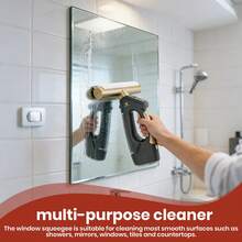 SUPERLEX Window Vacuum Cleaner, Brush Head, And Scraper, Window Cleaner, Multifunctional Handheld Shower Window Glass Vacuum Cleaner For Spraying, Washing, And Scrubbing, Scraper, Window Scraper, Portable Vacuum Cleaner, Easy To Carry, Tiles, Car Windshield, Mirror, Bathroom, Cleaning Supplies, Cleaning Tools, Kitchen, Bathroom, Home, Household Items - UK Plug(220-240V) - View 11