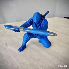 1pc 3D Printed Warrior Pen Holder Desk Organizer, Suitable For Ballpoint Pens And Fountain Pens, Stable Non-Slip Desktop Storage, Minimalist Samurai Style Decor, Great Birthday/Holiday Gift, Pen Holder, Pencil Holder - A - View 15