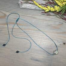 1pc, Protection Necklace, 12mm Imperial Ocean Stone Adjustable Necklace - Colorful - View 3