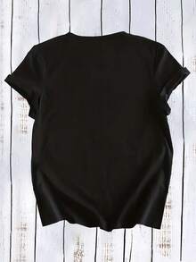 deyin Camisetas de mujer - Negro - Ver 2