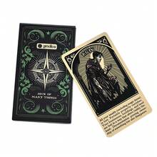 Bộ bài Oracle "Deck of Many Things" (kèm hướng dẫn PDF), trò chơi bói toán, quà tặng Halloween, quà tặng Giáng sinh. - Màu xanh lá cây đậm - Xem 4