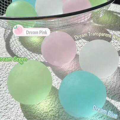 Coconut Oil Squeeze Toy, Transparent Blue Malt Sugar Stress Relief Squeeze Ball, Moldable Non-Rebounding, Good Hand Feel