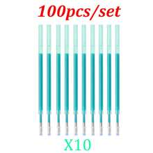100 piezas por set de bolígrafos borrables de alta calidad de 6 colores, mango resistente al agua de 0.5mm, pegamento borrable mágico, muy adecuado para bocetos, diseños, manualidades de scrapbooking, regalos de maestros, papelería de oficina escolar, súper asequible, set familiar - multicolor - Ver 12