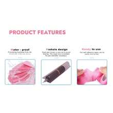 UNIQUEFORYOU 100 Vỏ bọc bút xăm màu hồng, 4 băng dính cầm nắm, vỏ bọc máy xăm cỡ lớn, vật tư băng dính, vỏ bảo vệ máy xăm. - Xem 9