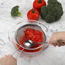 1个/3个装不锈钢细网筛勺带手柄 - 香料粉筛、粗盐筛、厨房过滤筛小工具 - 銀色 - 查看 4