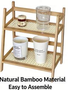 Multi-Layer Thick & Durable Minimalist Style Floor Storage Rack. Reasonable Stacking Design For Easy Access, Dust-Proof And Tidy, Space-Saving. Suitable For Storing Kitchen Utensils, Sundries And Skincare Products. Widely Used In Homes, Dorms And Offices, Easily Improve Space Utilization, Can Be Used Close To The Wall For Multi-Layer Storage. - Multicolor - View 10